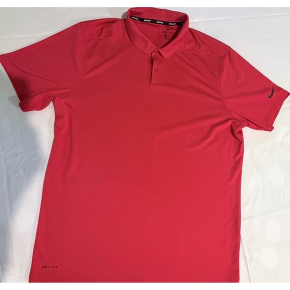 Nike Other - Nike Golf Polo Shirt Red Dri Fit Swoosh Logo Mens XL